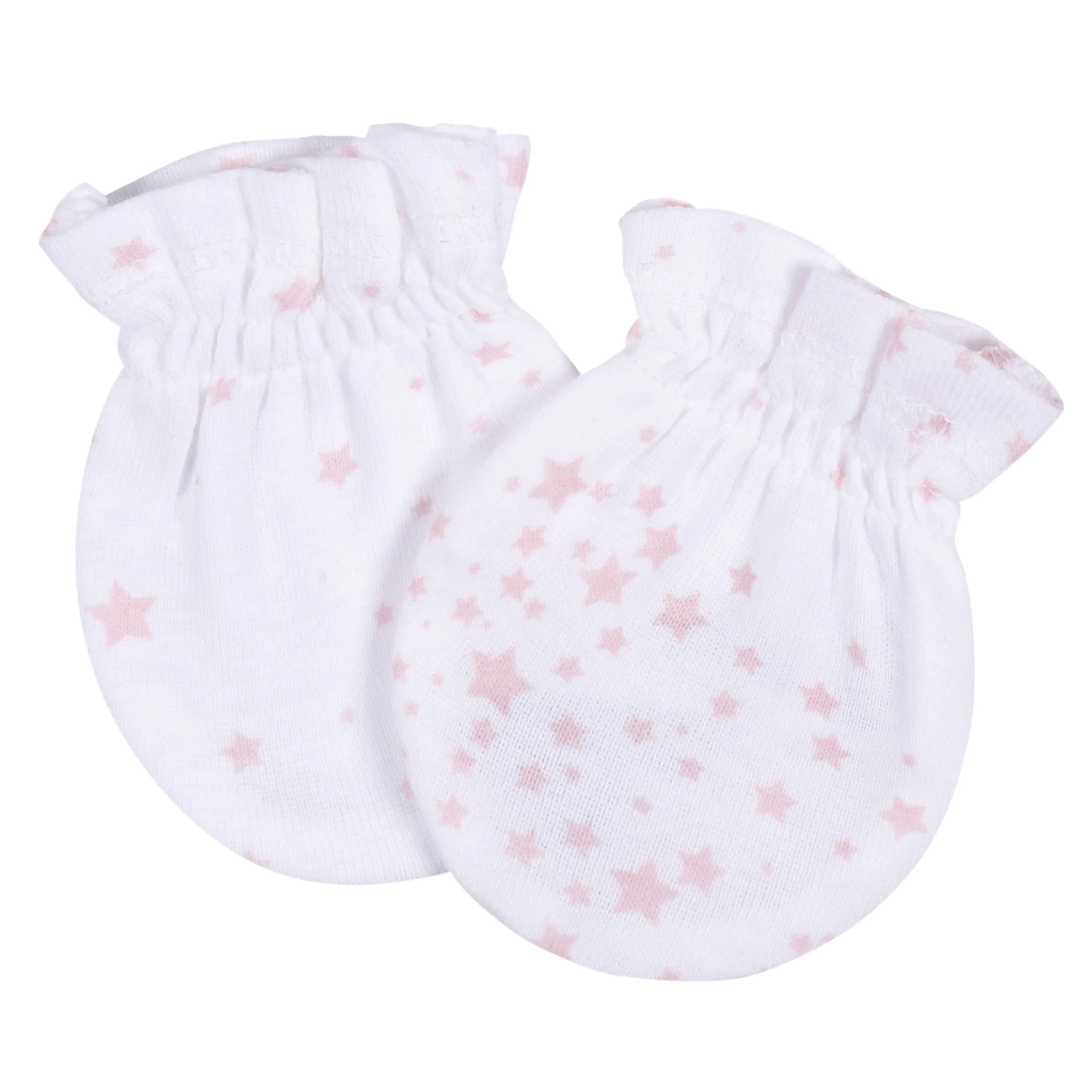 2-Pack Baby Girls Stars No Scratch Mittens