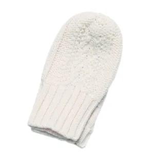 Angel Dear, Cable Mittens - Ivory