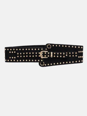 Antique Studded Design Women'S Elastic Waist Belt