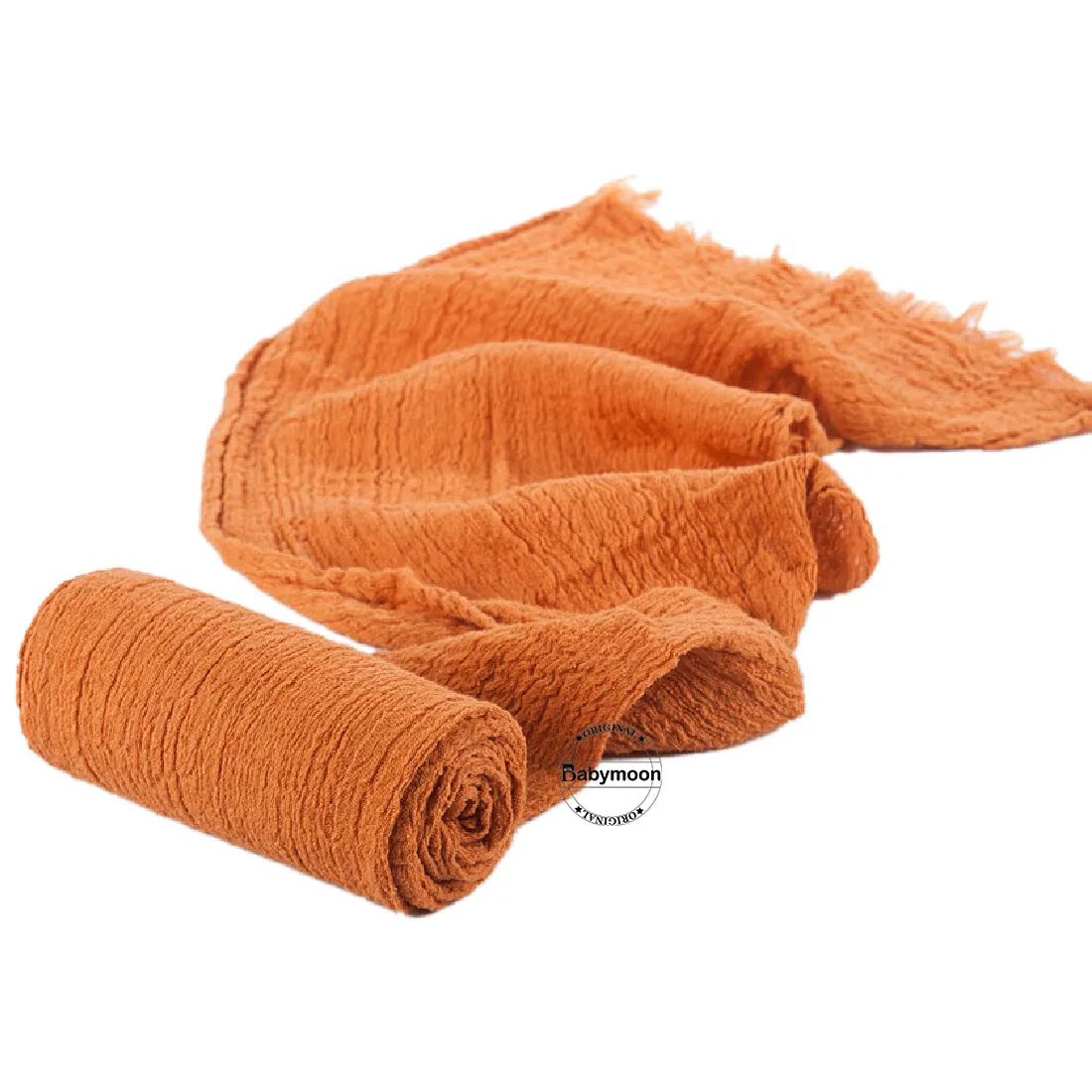 Babymoon Cheese Wrap Stretchble Baby Photography Shoot Wrap Cloth - Orange