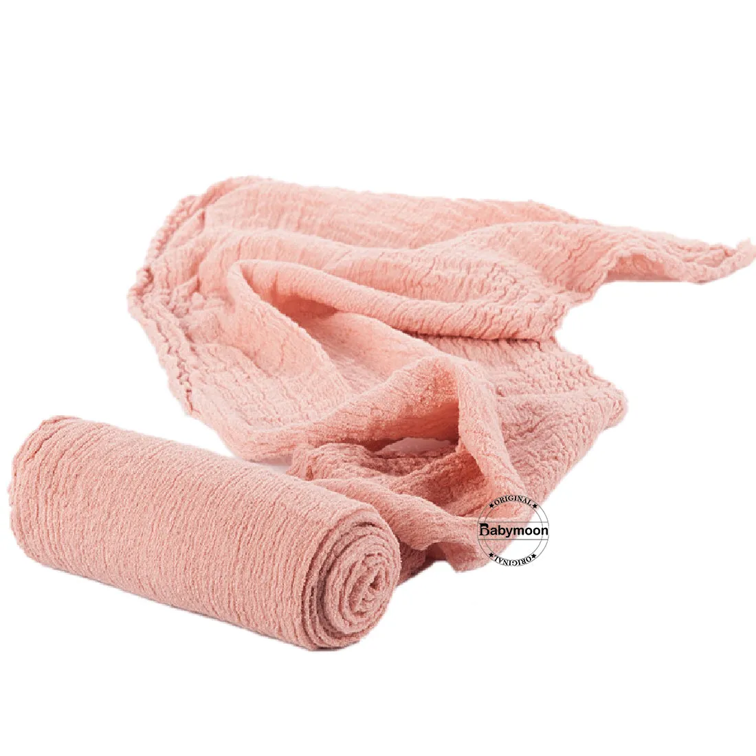 Babymoon Cheese Wrap Stretchble Baby Photography Shoot Wrap Cloth - Peach