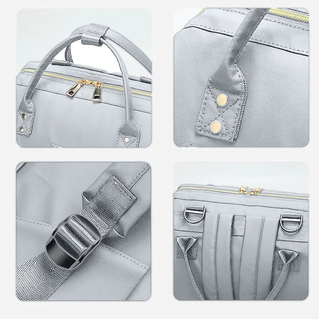 Babymoon Mother Diaper Bag Lightweight Multifunctional Travel Unisex Diaper Backpack | Grey Kitty