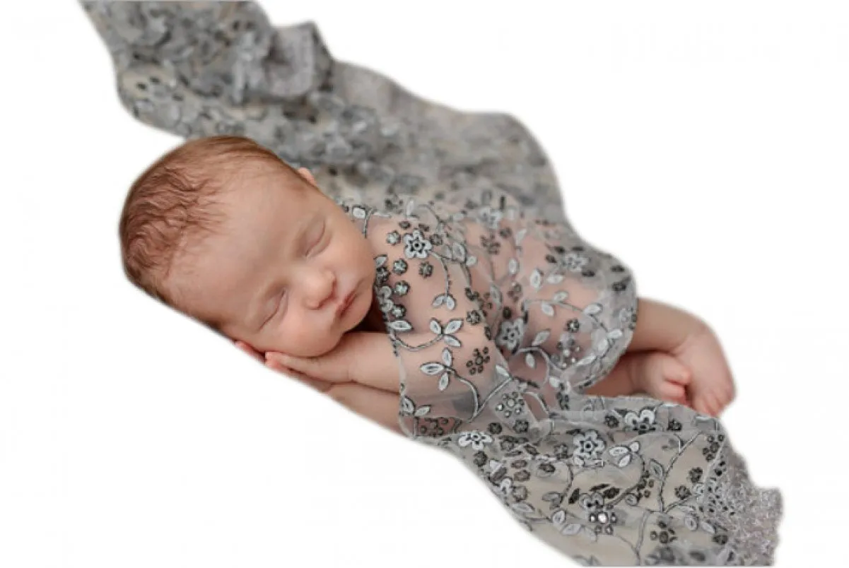 Babymoon Net Wrap (Non Stretch) Baby Photography Shoot Props - Grey