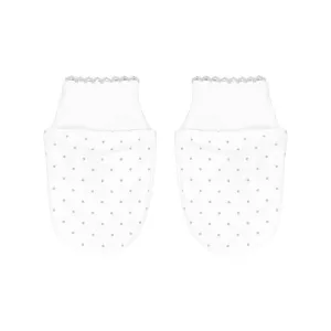 Basic Dots Mittens White/Grey