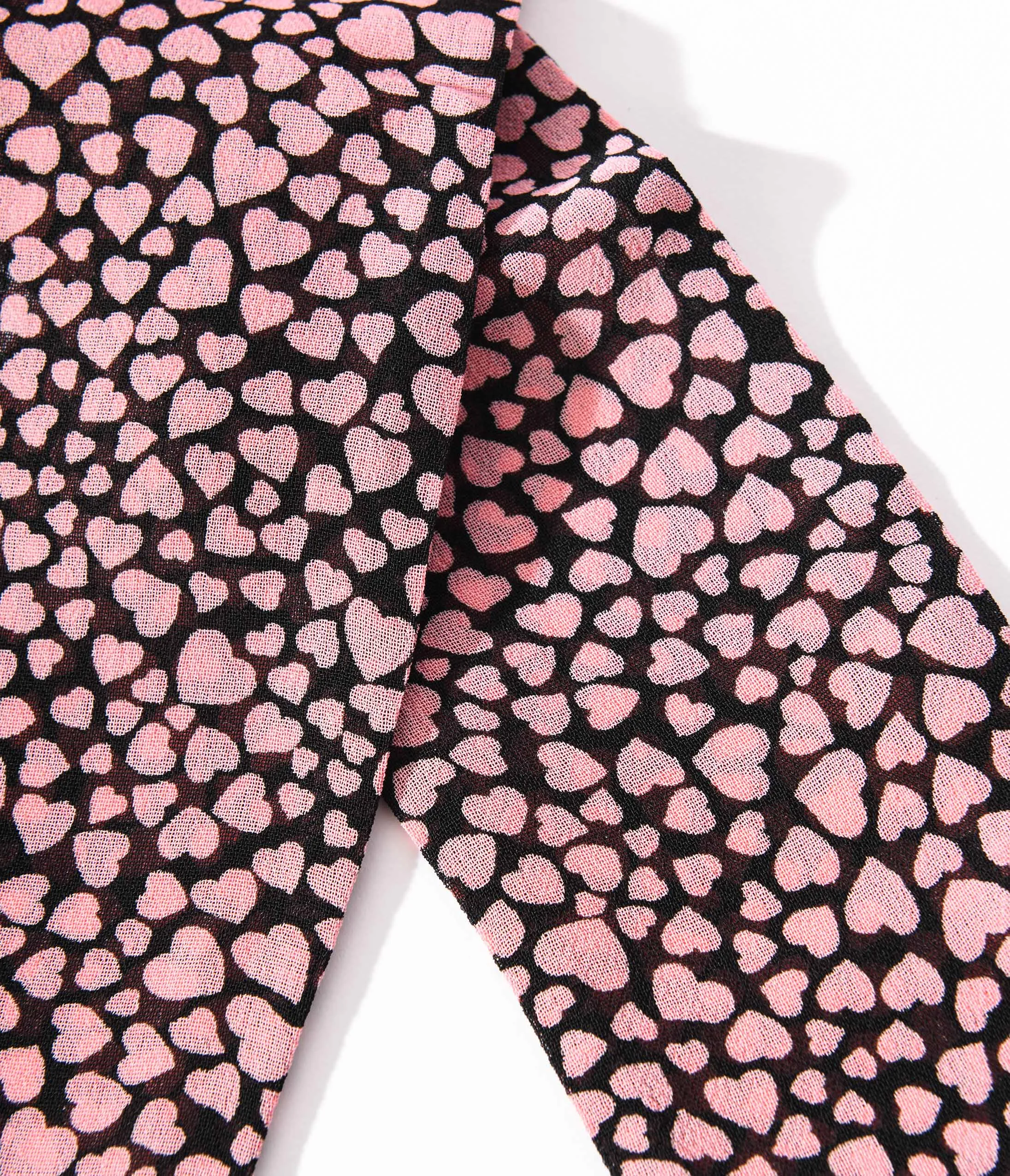 Black & Pink Hearts Hair Scarf