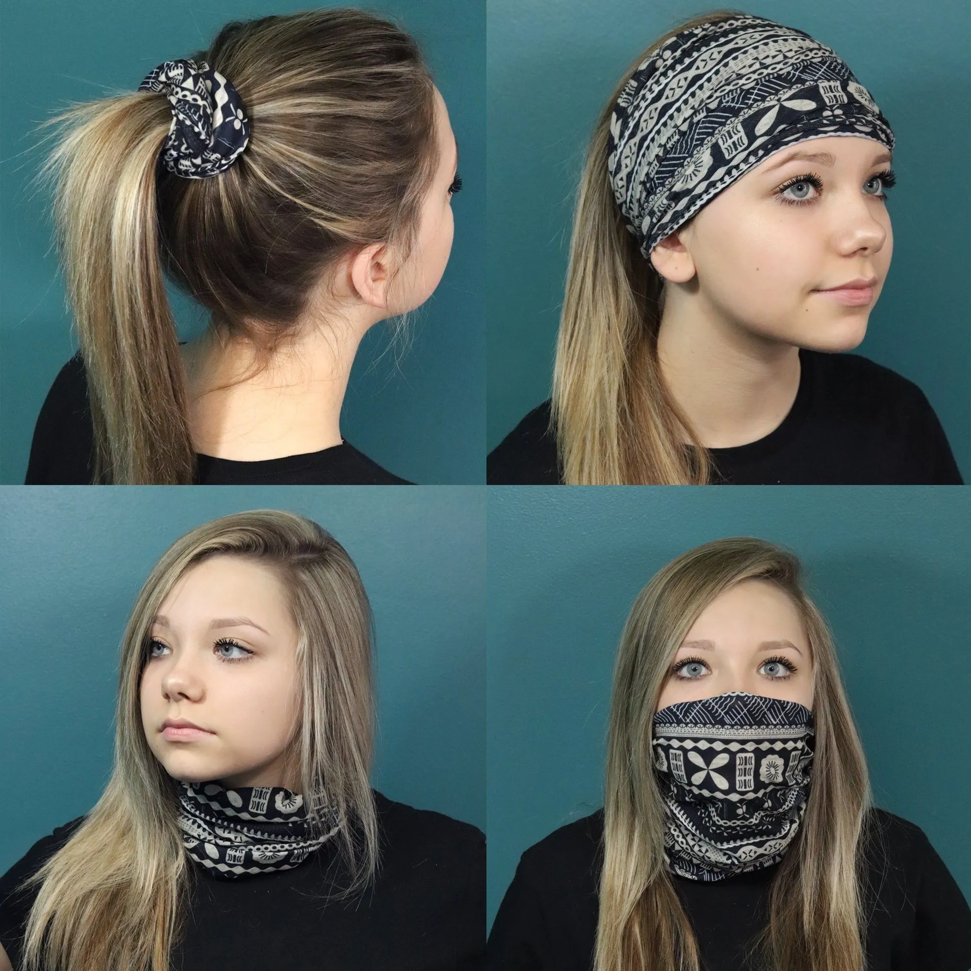 Blue Neck Gaiter Headband