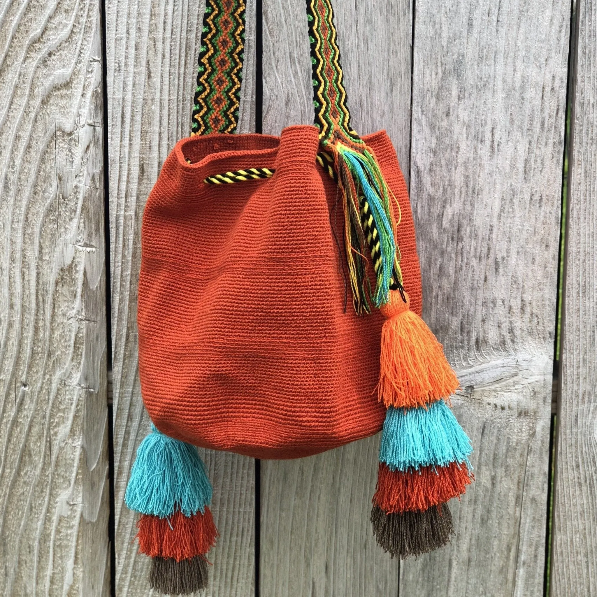 Bohemian Bags with Multi-Tassels and Macrame Strap