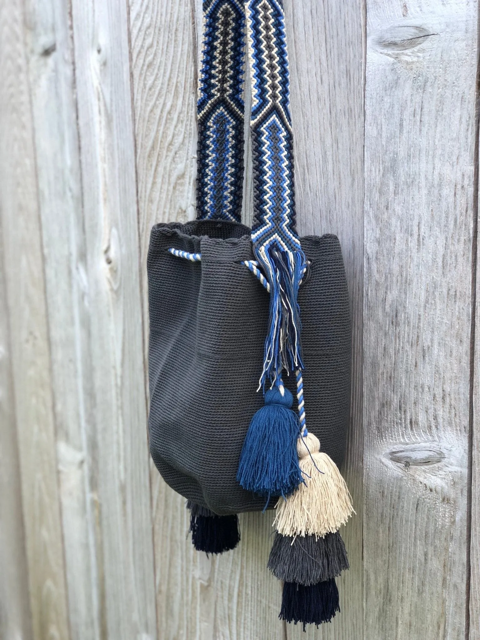 Bohemian Bags with Multi-Tassels and Macrame Strap