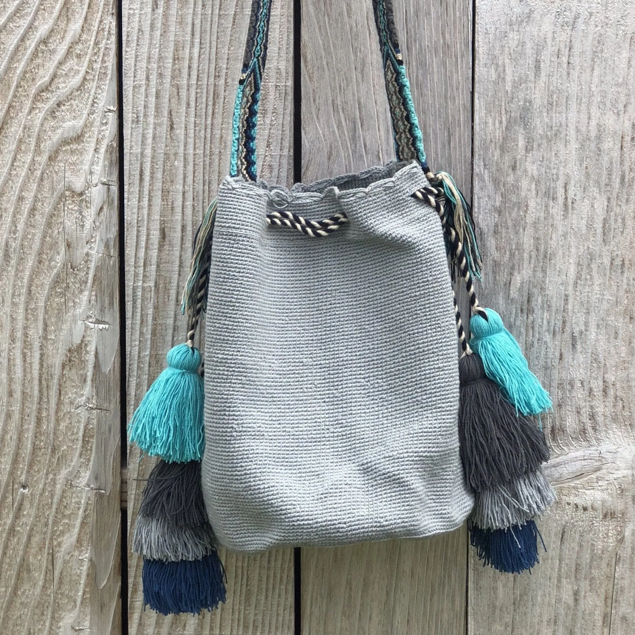 Bohemian Bags with Multi-Tassels and Macrame Strap