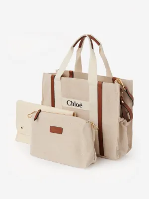 Chloé Baby Girls Logo Changing Bag in Beige