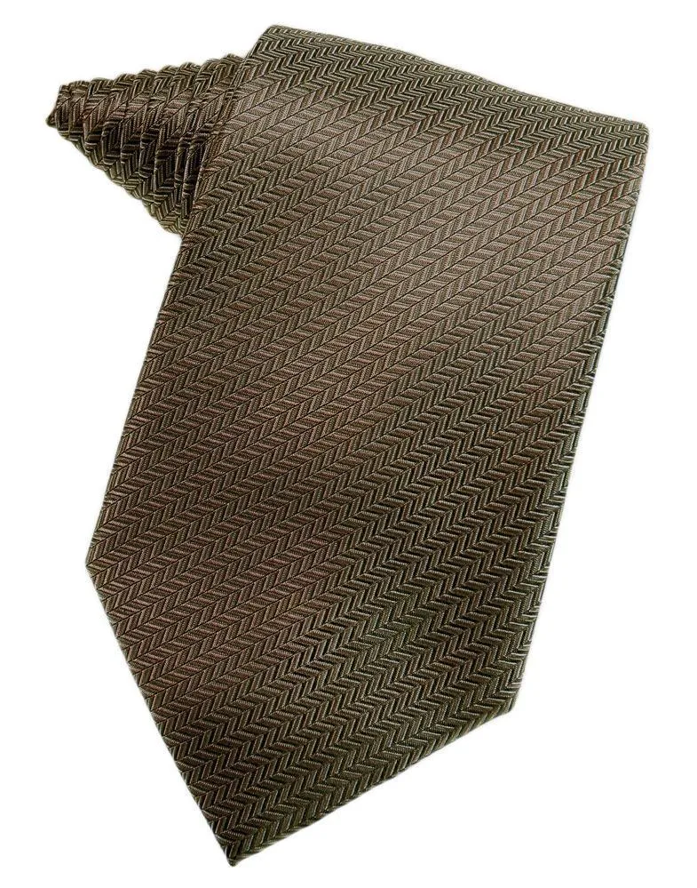 Cinnamon Herringbone Necktie