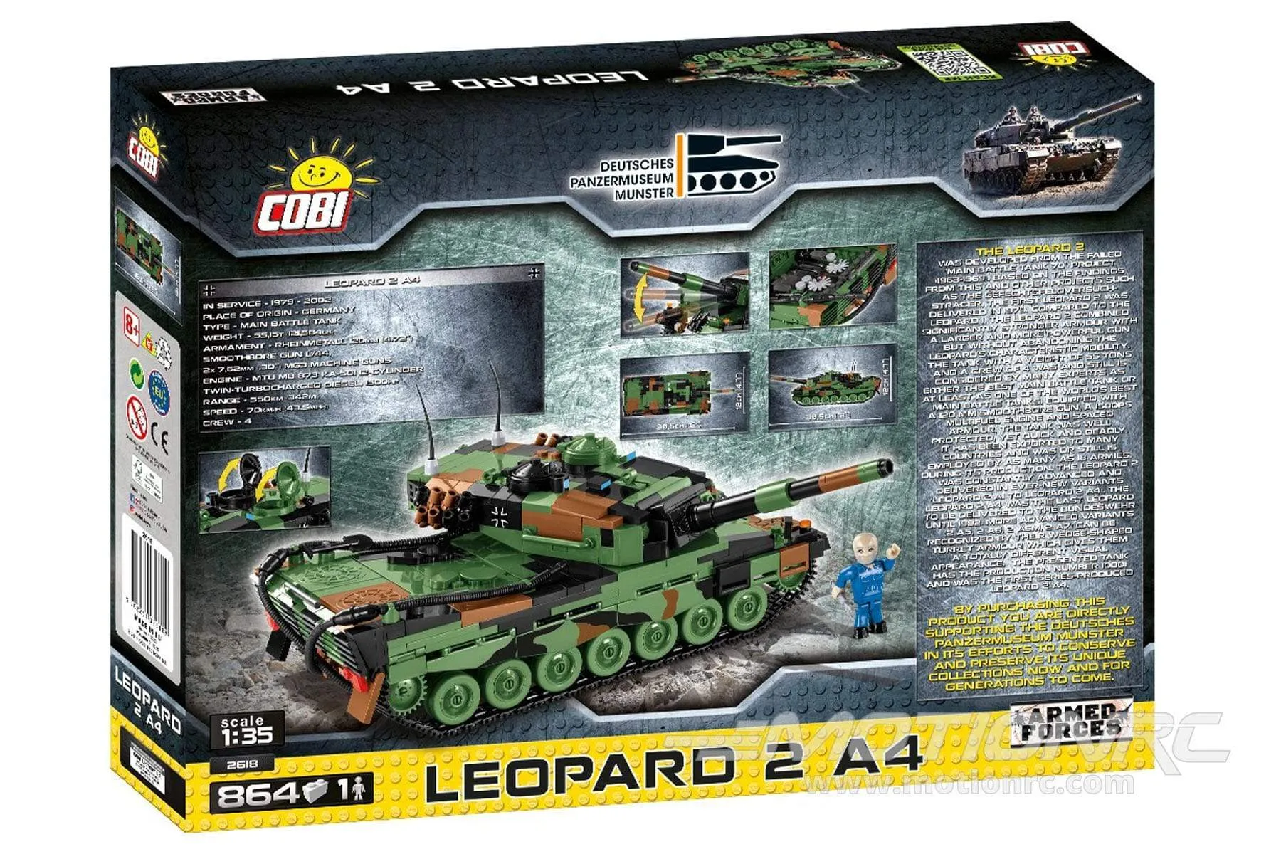 COBI Leopard 2 A4 1:35 Scale Tank Building Block Set