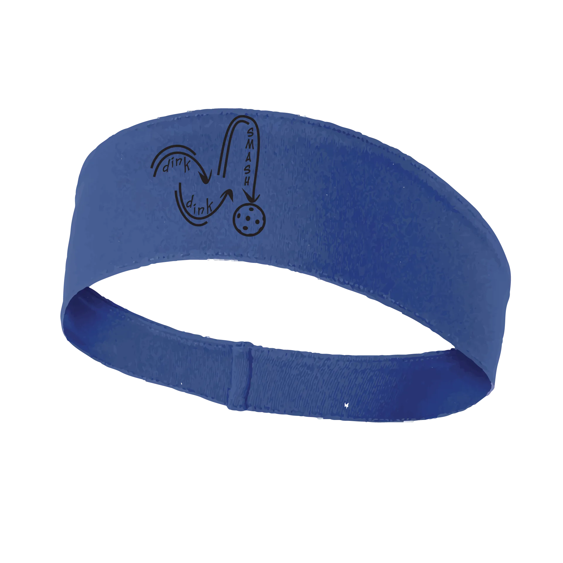 Dink Dink Smash (Black) | Pickleball Headband | 100% Polyester