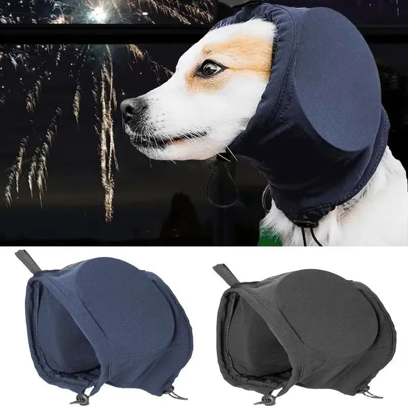 Dog Calming Hoodie Noise Reduction Earmuffs for Thunderstorms Fireworks