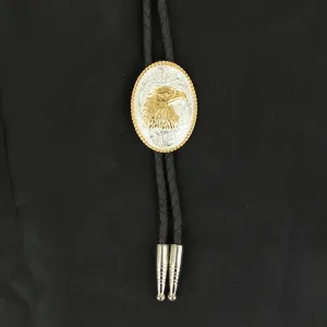 Eagle Head Silver Bolo Tie