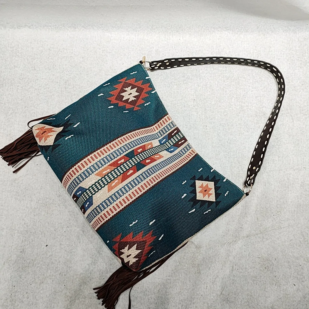 elveswallet Bohemian Vintage Canvas Tassel Shoulder Bag