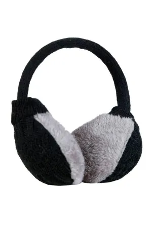 FabSeasons BlackGrey Knitted Winter Outdoor Ear Muffs