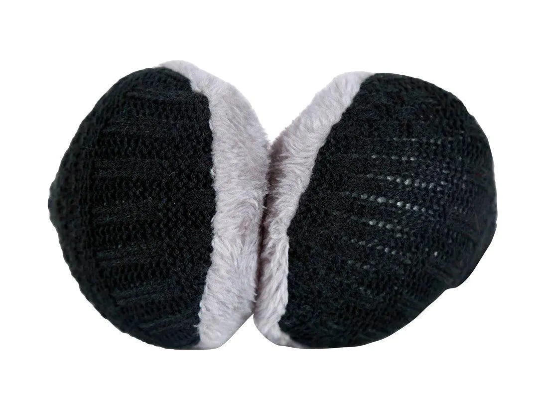 FabSeasons BlackGrey Knitted Winter Outdoor Ear Muffs