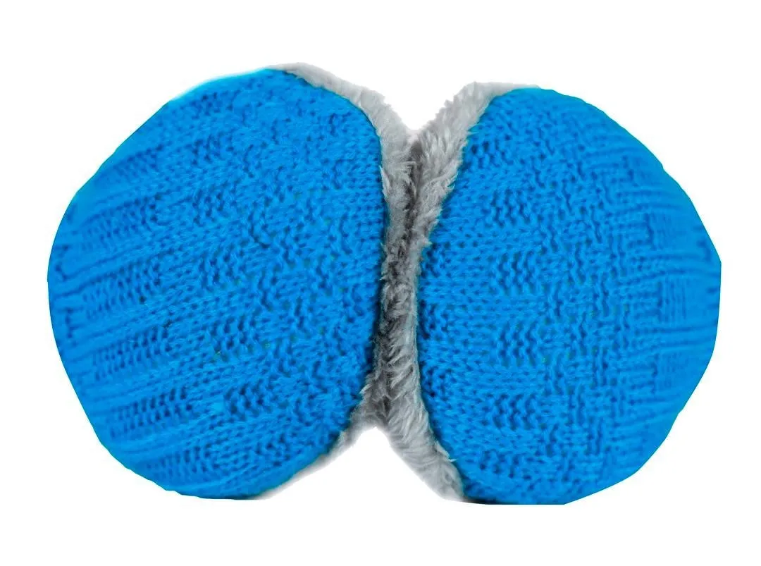 FabSeasons BlueGrey Knitted Winter Outdoor Ear Muffs