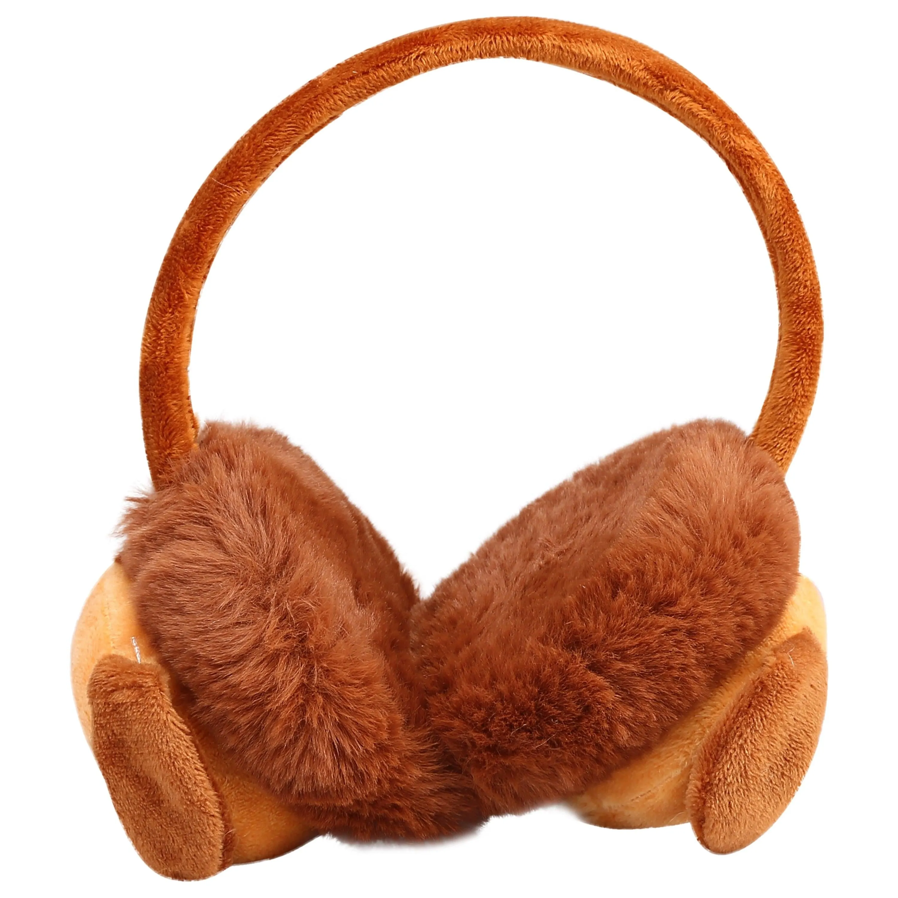 FabSeasons Brown Winter Outdoor Puppy face Ear Muffs