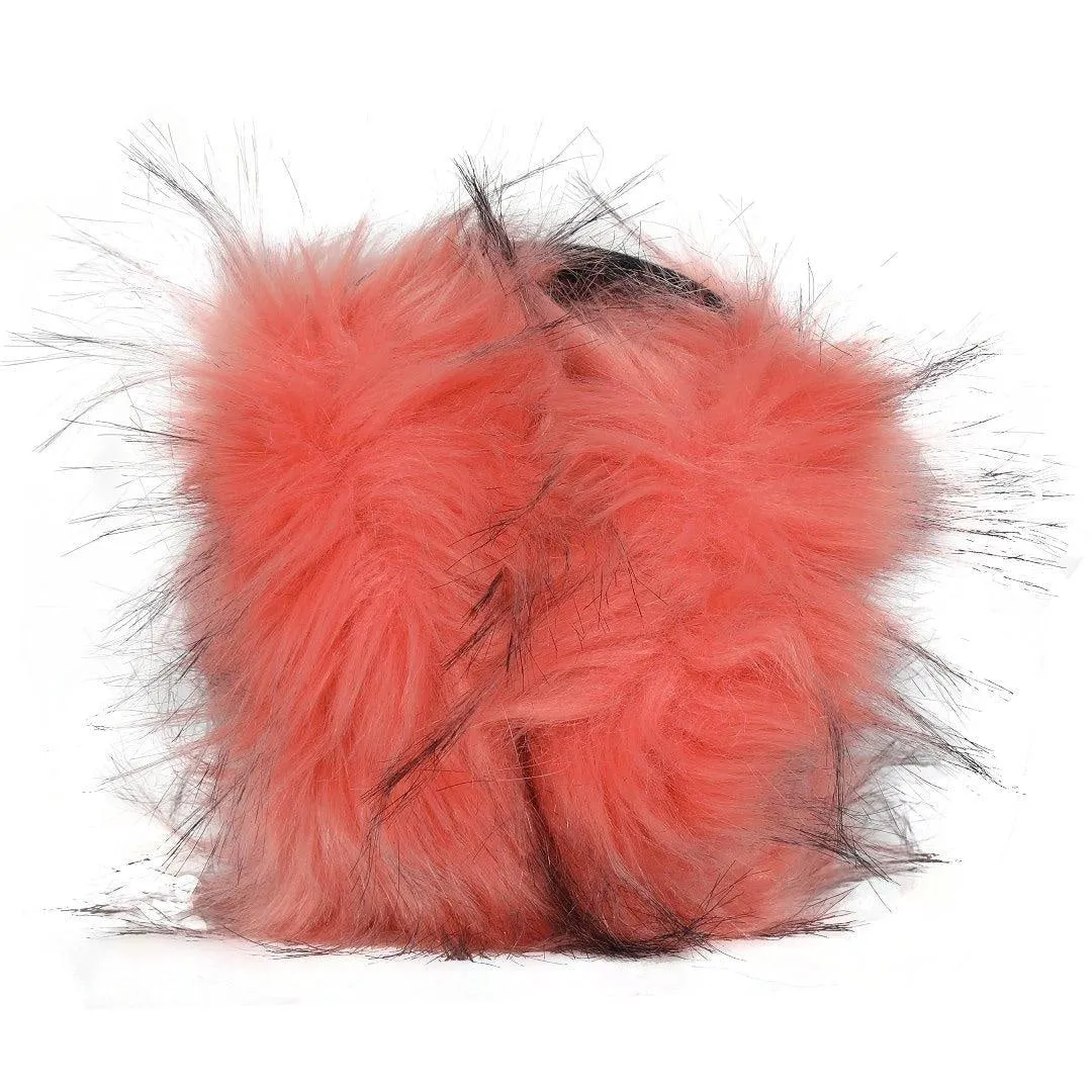 FabSeasons Furry Peach Winter Ear Muffs