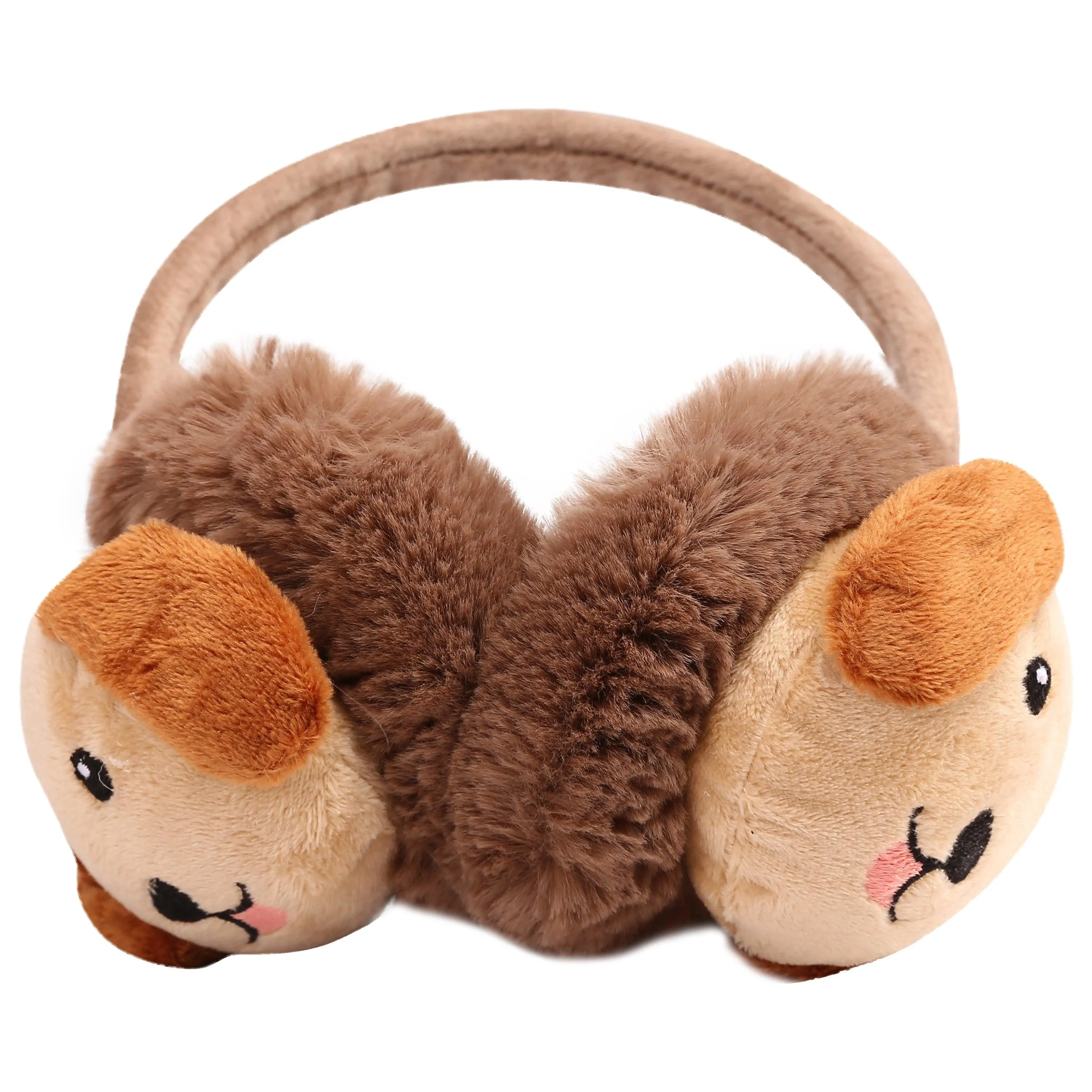 FabSeasons LightBrown Winter Outdoor Puppy face Ear Muffs