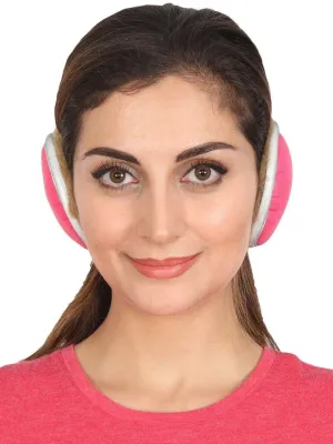 FabSeasons Outdoor Foldable Pink Ear Muffs for Men and Women