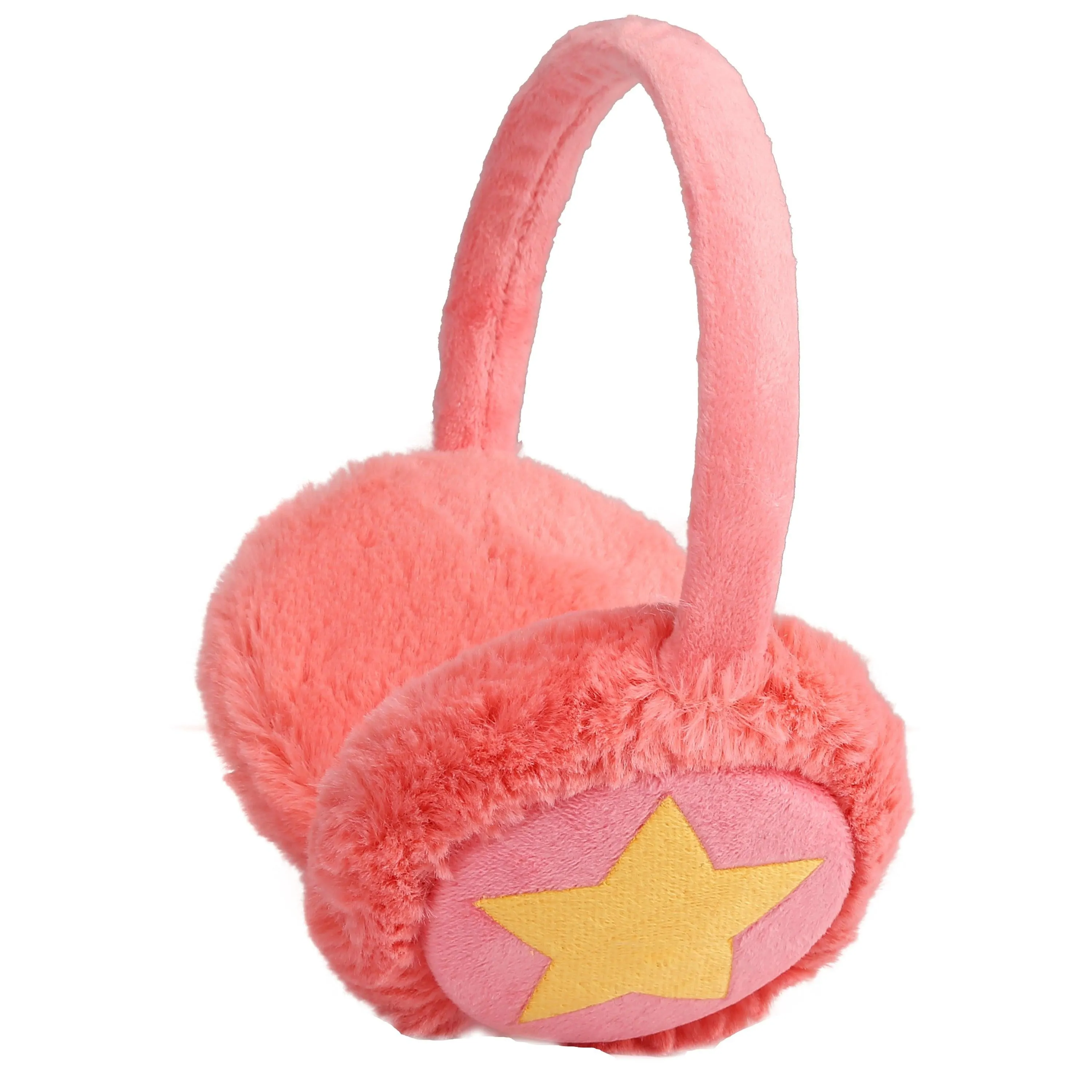 FabSeasons Pink Star Printed Winter EarMuffs