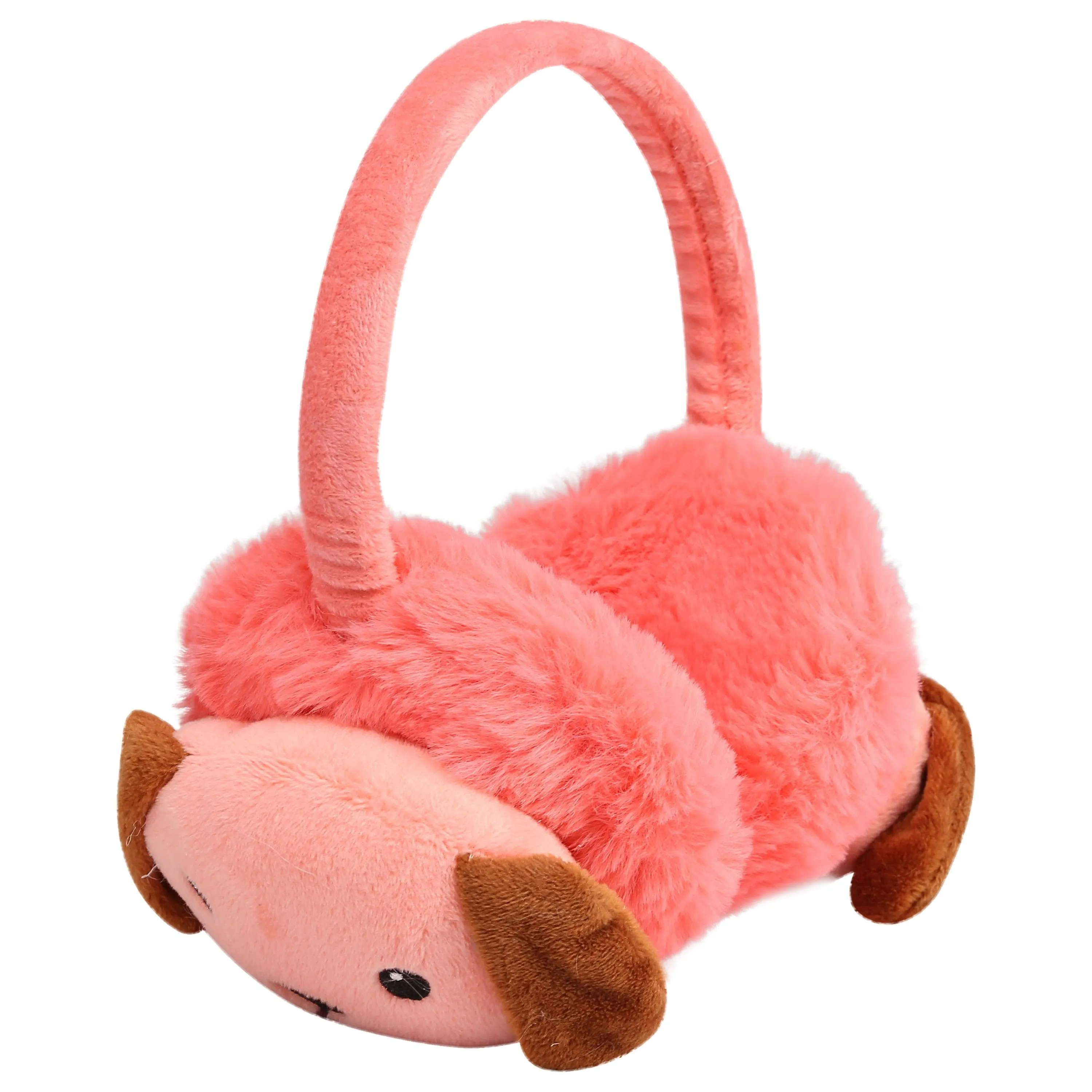 FabSeasons Pink Winter Outdoor Puppy face Ear Muffs