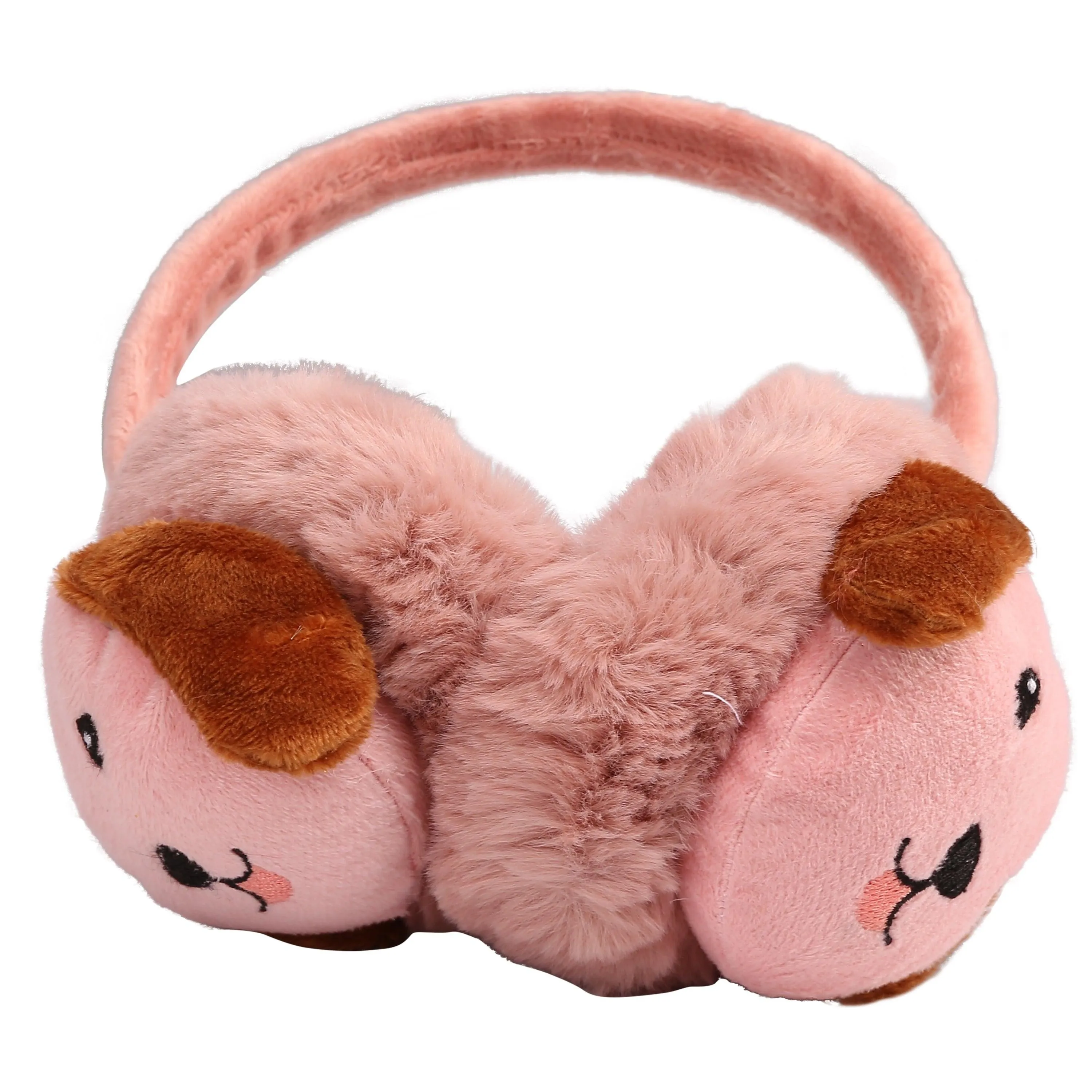 FabSeasons Purple Winter Outdoor Puppy face Ear Muffs