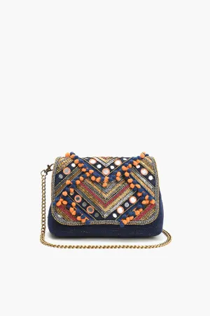 Go Boho Blue Clutch