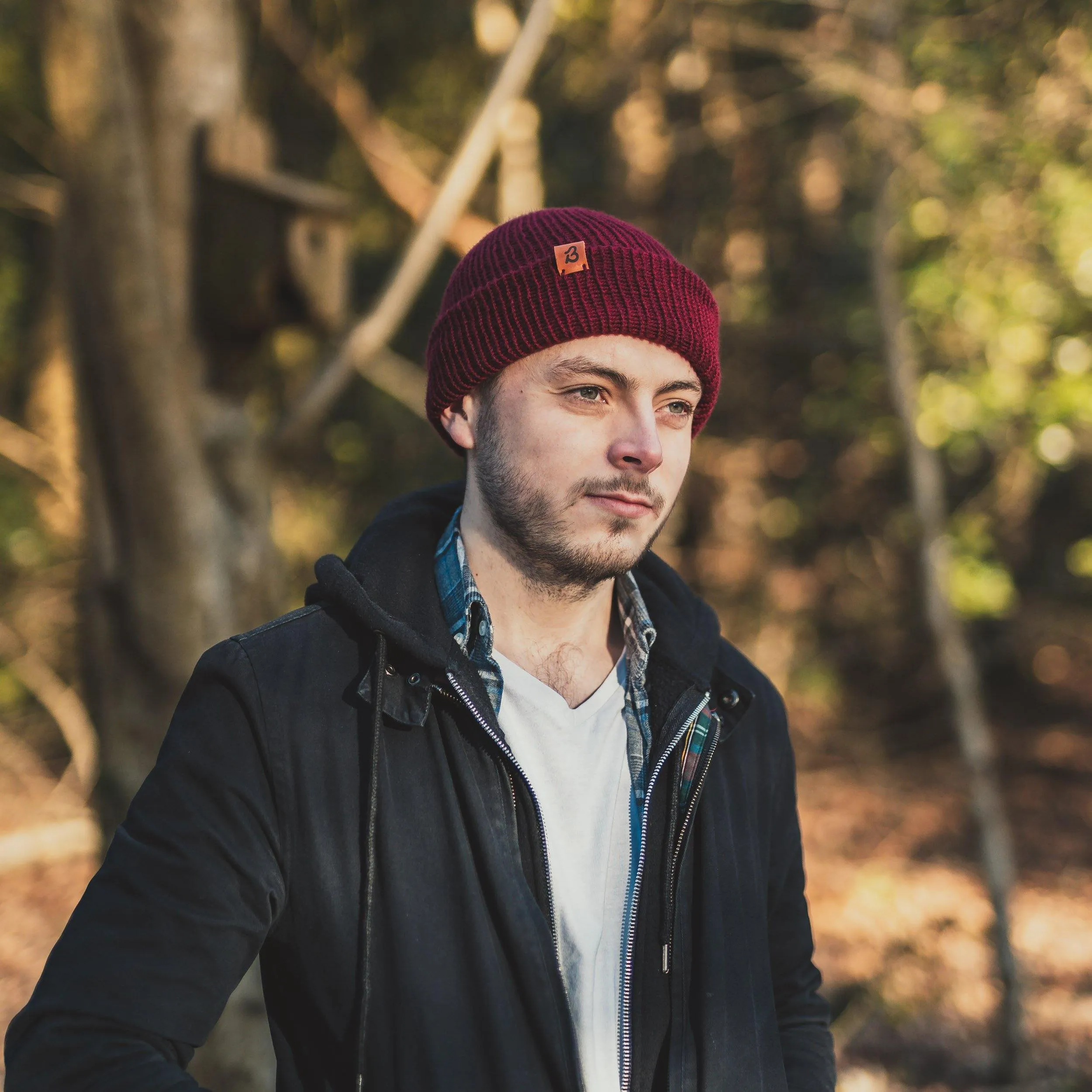 Grey Mix Wooly Beanie Hat