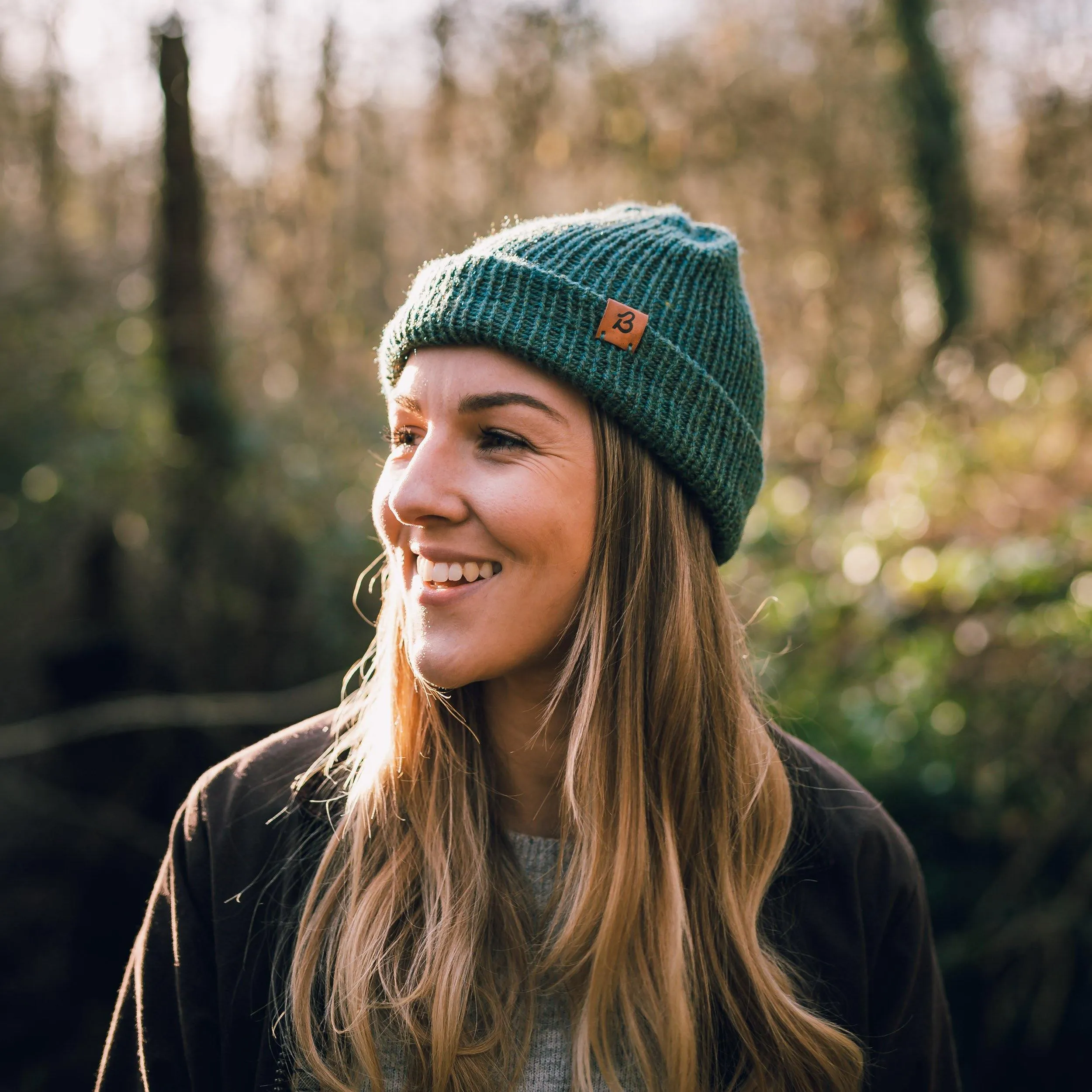 Grey Mix Wooly Beanie Hat