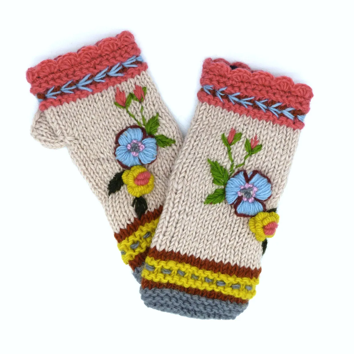 Hand Knitted Wool Hand Warmers