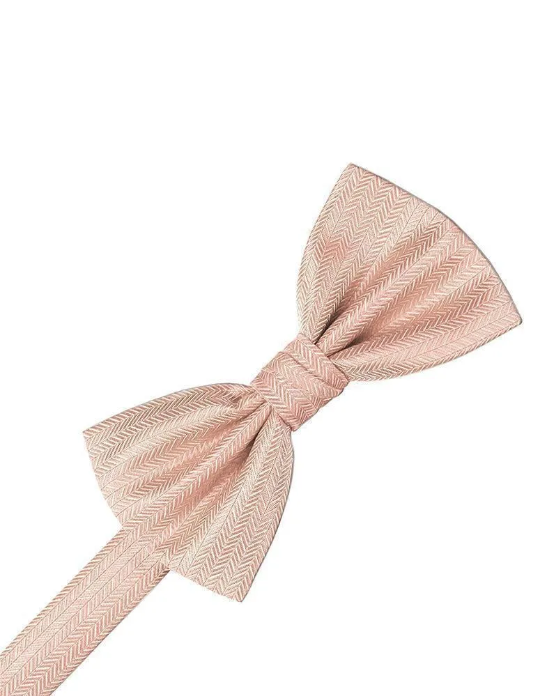 Heather Herringbone Bow Tie