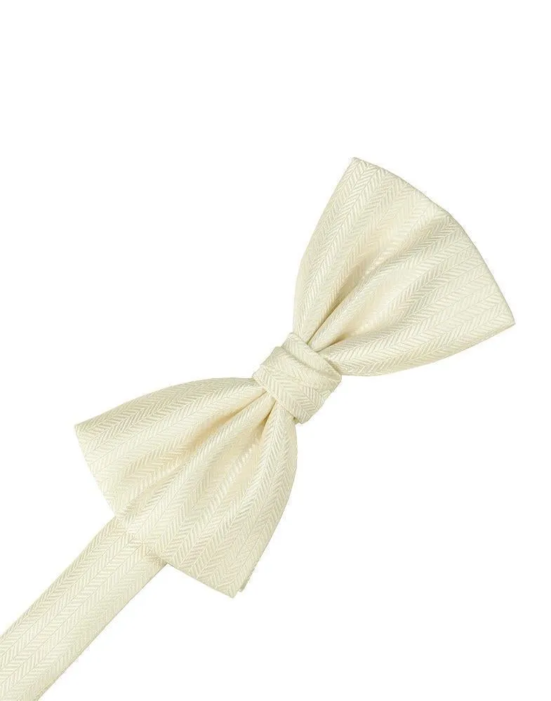 Heather Herringbone Bow Tie