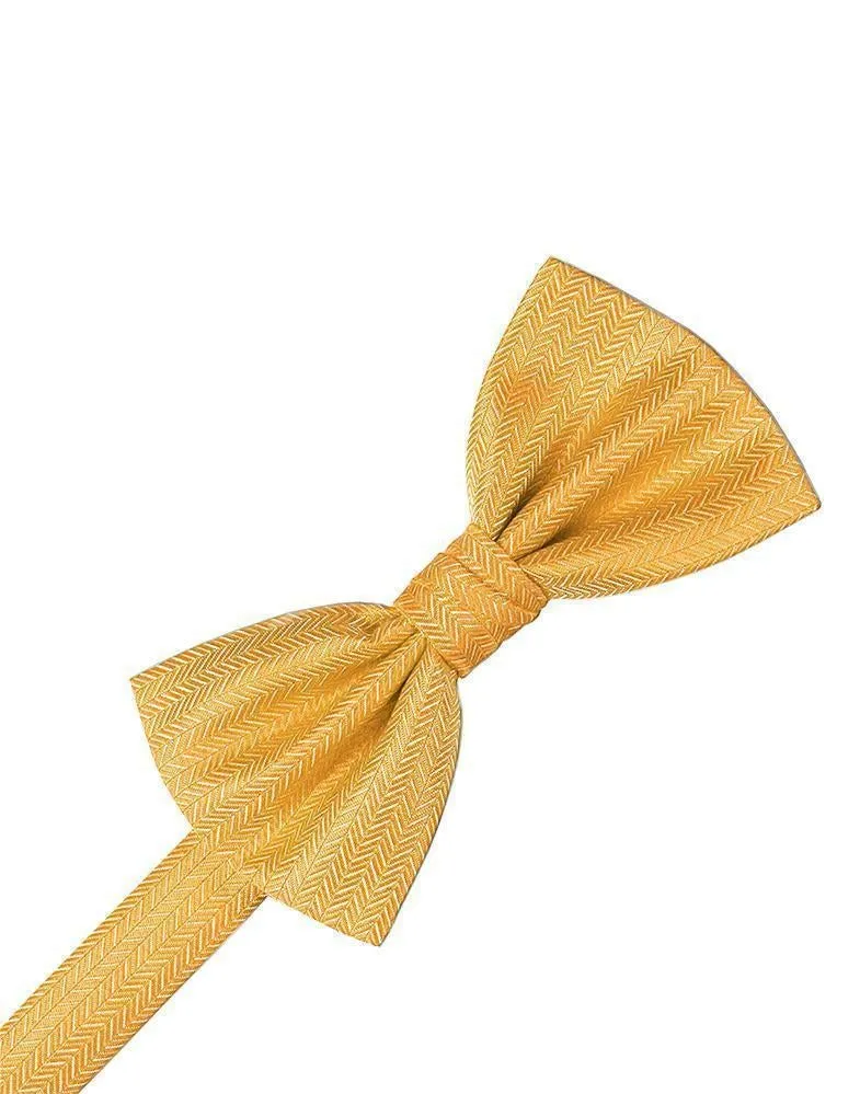 Heather Herringbone Bow Tie