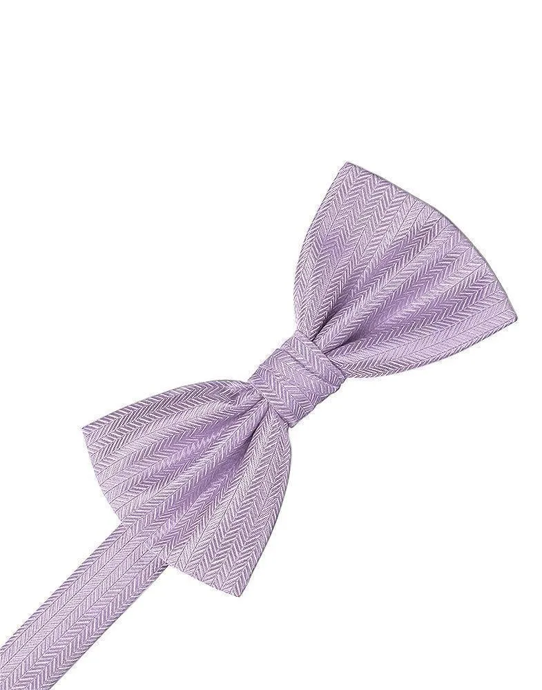 Heather Herringbone Bow Tie