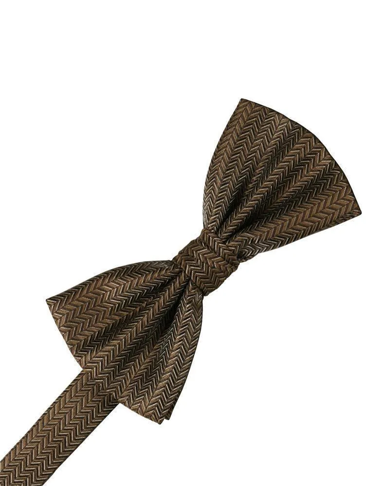 Heather Herringbone Bow Tie