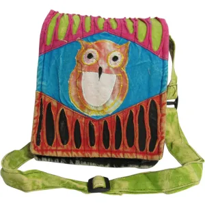 Himalayan Handmade Unisex Casual Patchwork Owl Embroidered Sling Shoulder Crossbody Hobo Bag