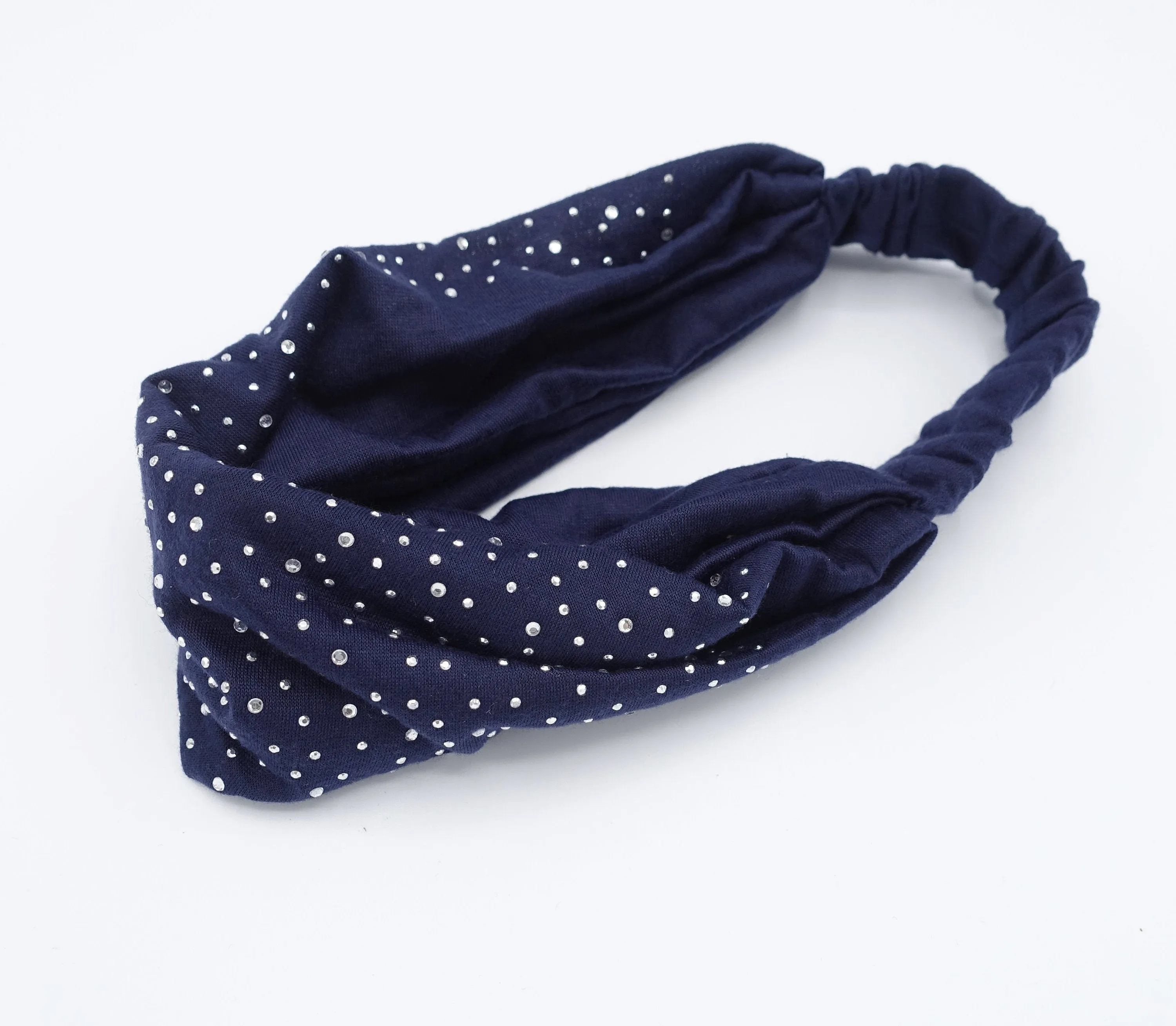 hotfix embellished headband Cotton elastic fashion headband for women