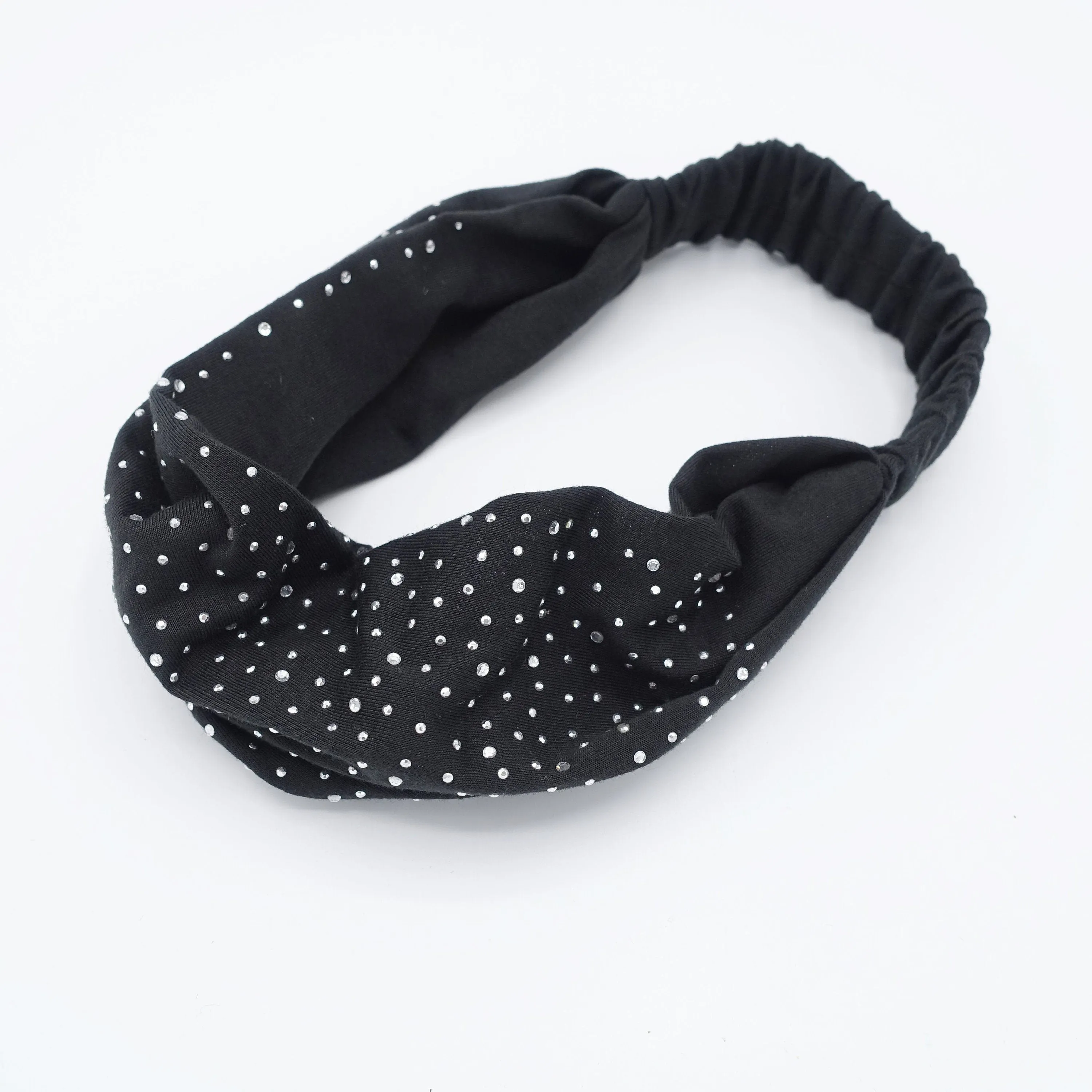 hotfix embellished headband Cotton elastic fashion headband for women