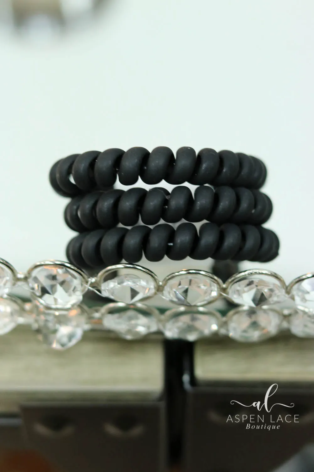 Hotline Hair Ties Set (Black Matte)