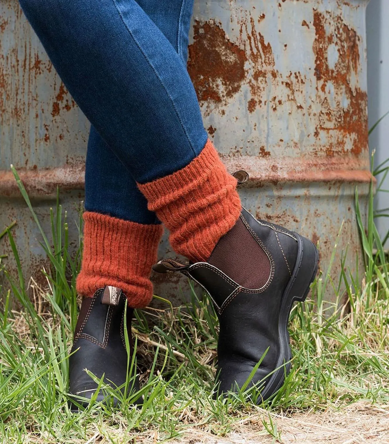 Humphrey Law Alpaca Wool Sock - Terracotta