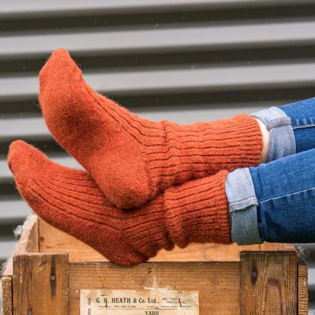 Humphrey Law Alpaca Wool Sock - Terracotta