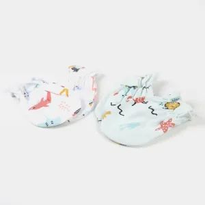 Infant Mittens 2Pcs Marine - Blue/White