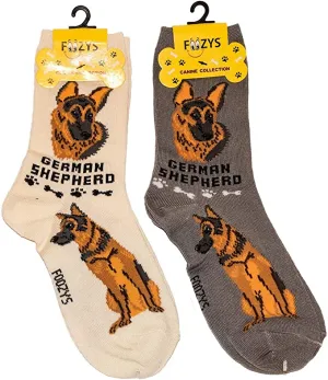 Ivory German Shepherd Socks