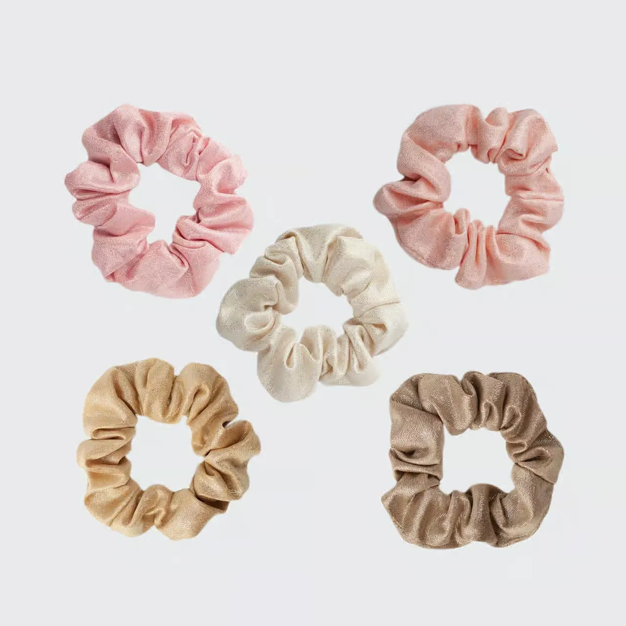 Kitsch Metallic Scrunchies - Blush