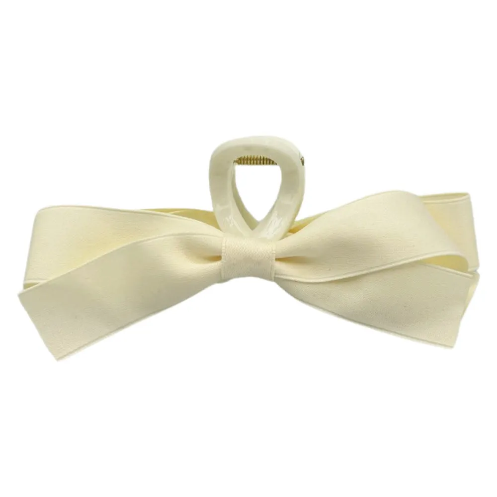 Large Bow Clip - Ivory