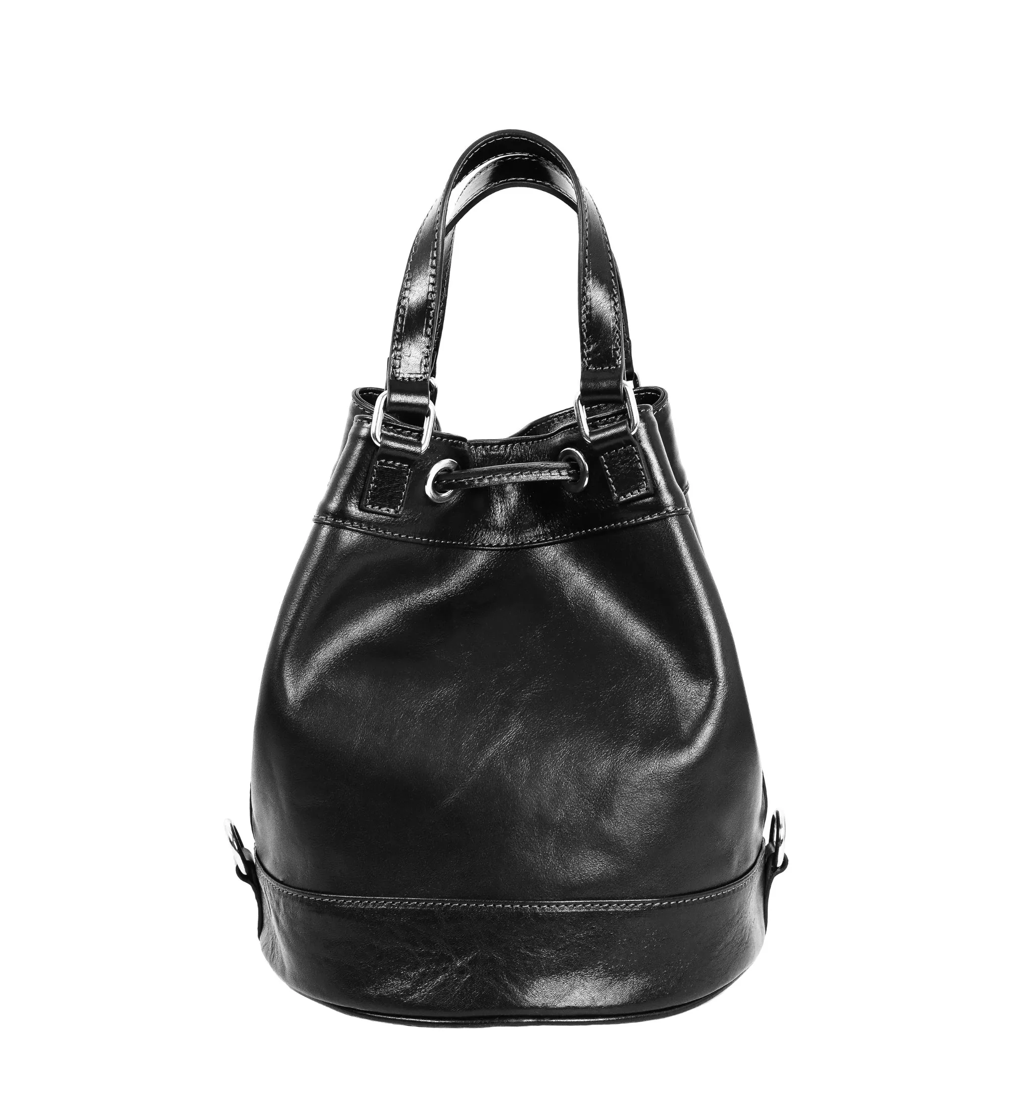 Leather Bucket Bag for Women - Light In August